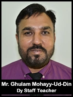 Mr GulamMohayy-ud-Din  Dy Staff Teacher