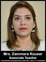 Mrs. Zammara Kousar  Associate Teacher